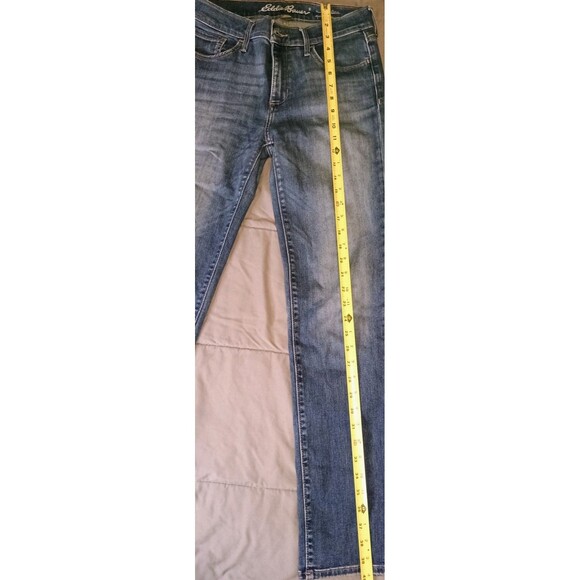 Eddie Bauer Jeans Women 6 Blue Denim Slightly Curvy Slim Straight Leg Stretch - Picture 5 of 8